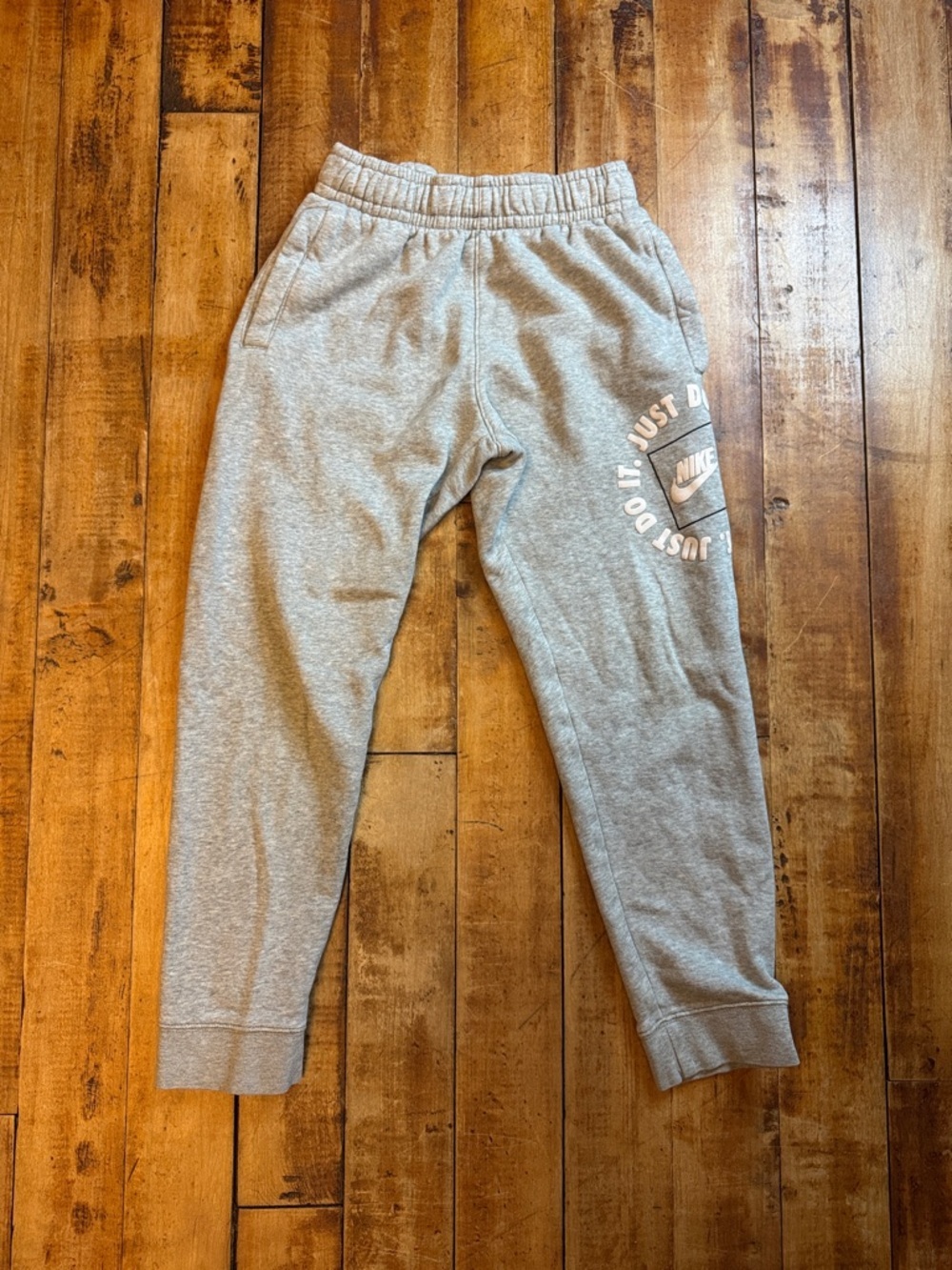 Nike Gray Jogger Sweatpants small unisex neutral classic logo cotton